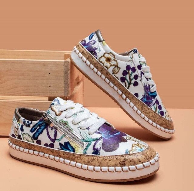 Oluchi™ – Baskets Orthopédiques Fleuries