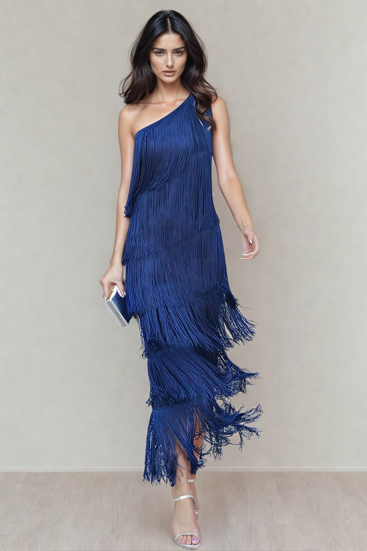 Lauren – Robe Maxi à Franges