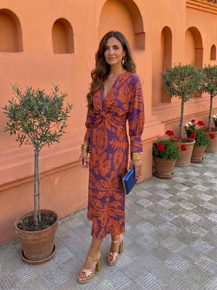 Silvia™ – Robe Midi Imprimée