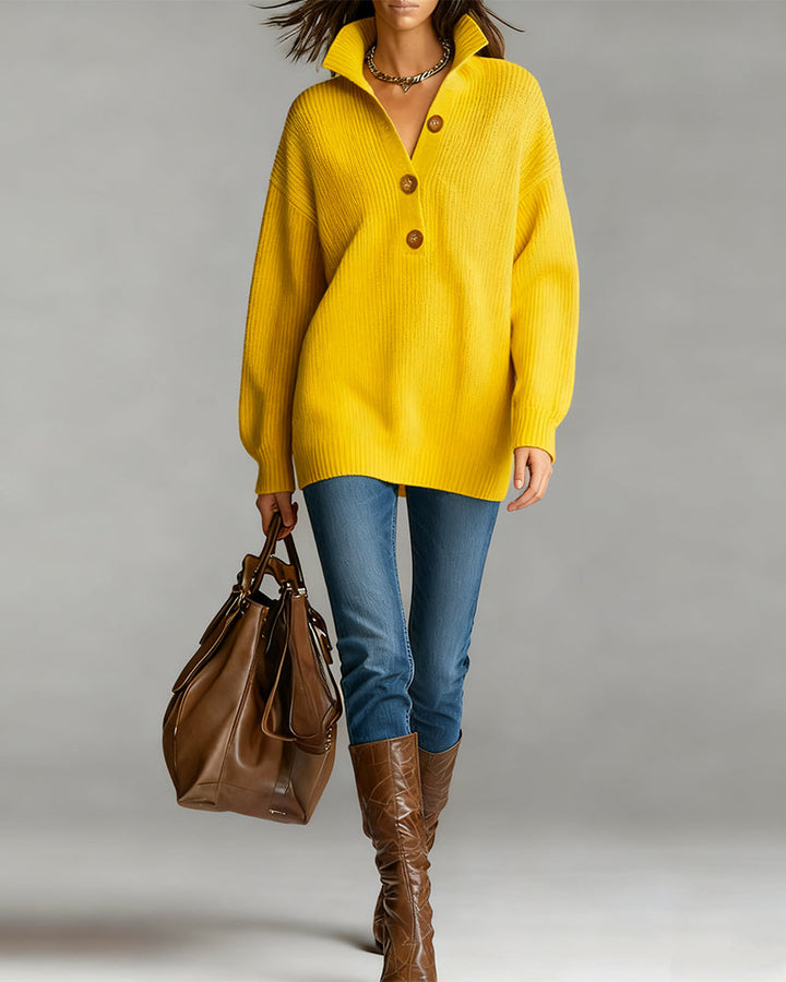 Jane – Pull Col Boutonné