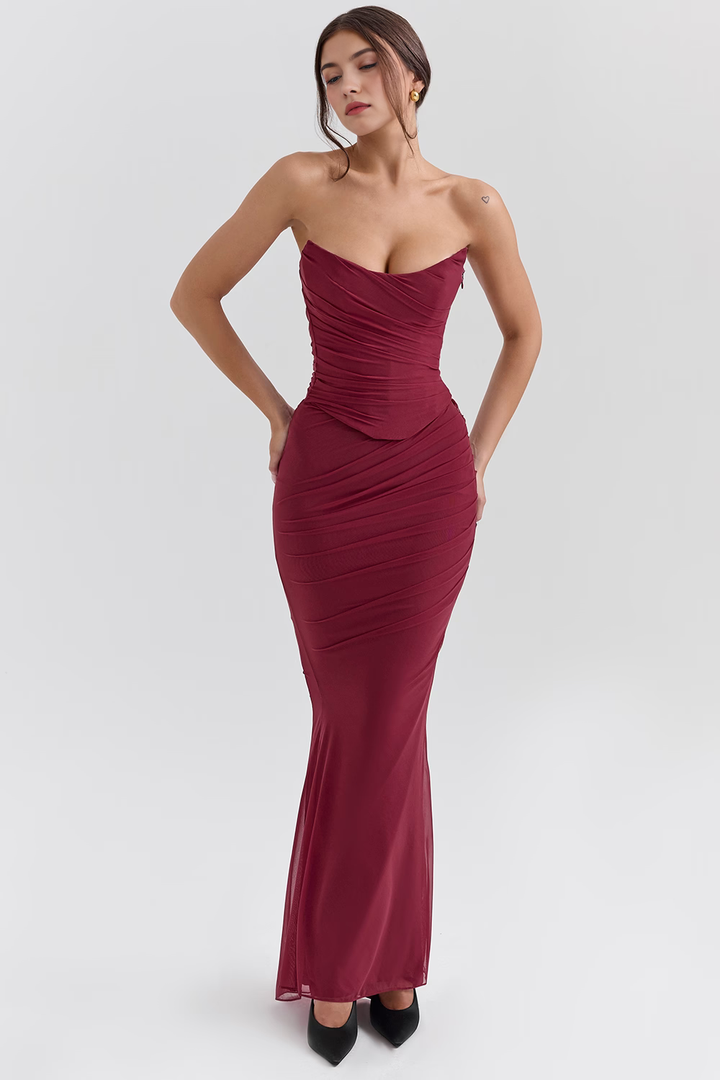 Seraphina – Robe Midi Corset Mesh