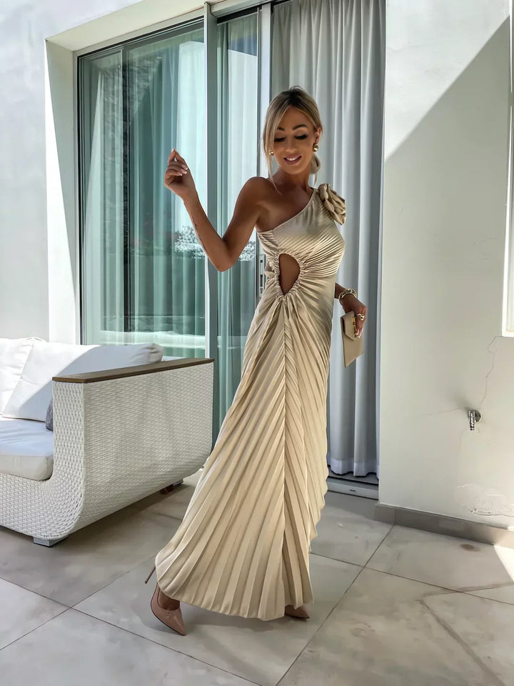 Lizbeth – Robe Maxi Épaule Fleurie