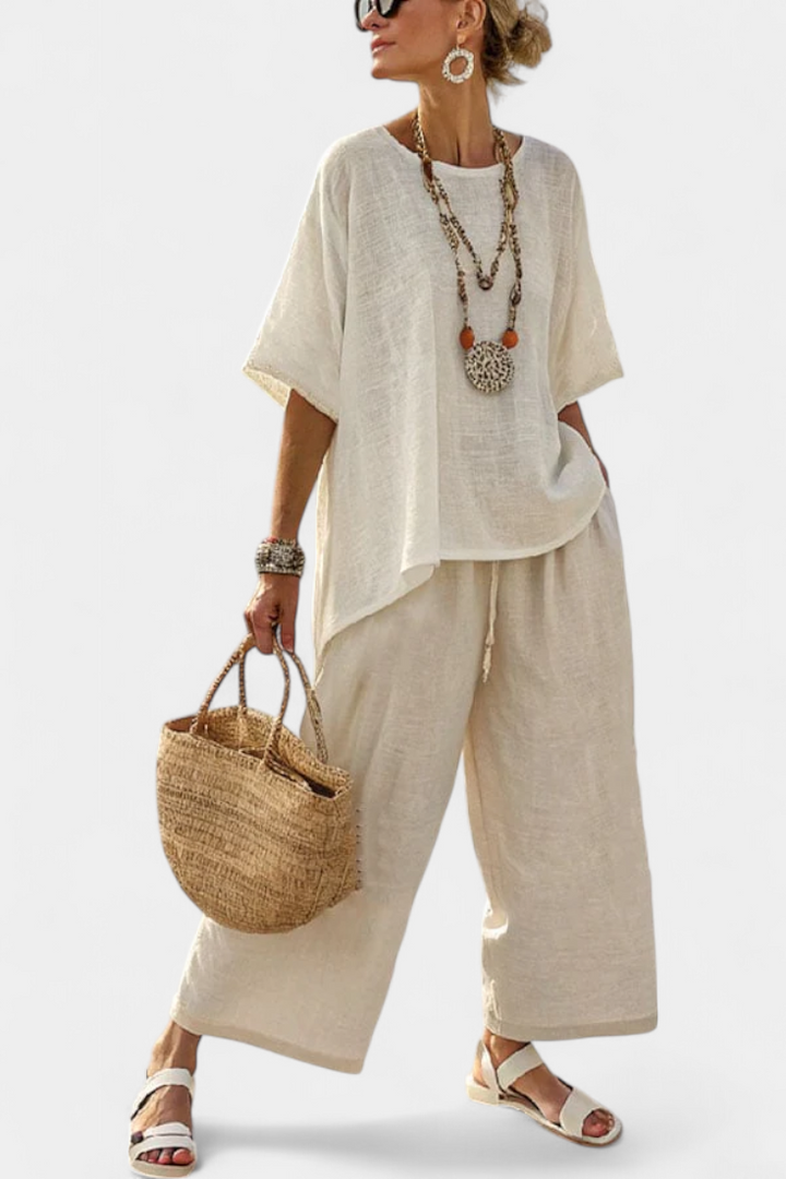 Drevon – Blouse Minimaliste & Pantalon Large