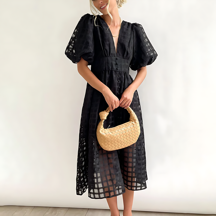 Julia – Robe Midi Estivale Élégante