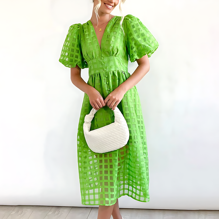Julia – Robe Midi Estivale Élégante