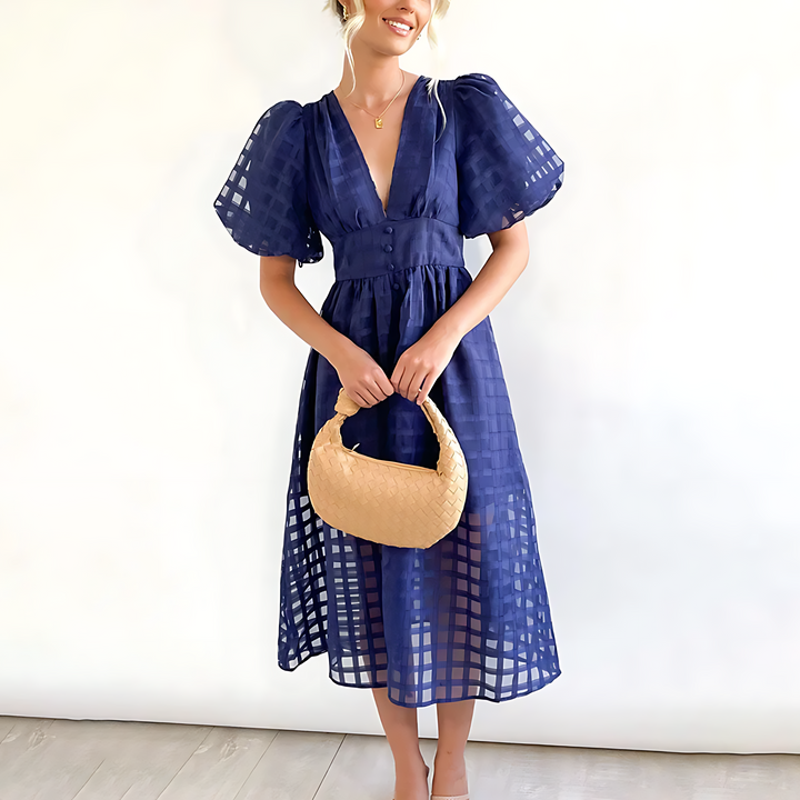 Julia – Robe Midi Estivale Élégante