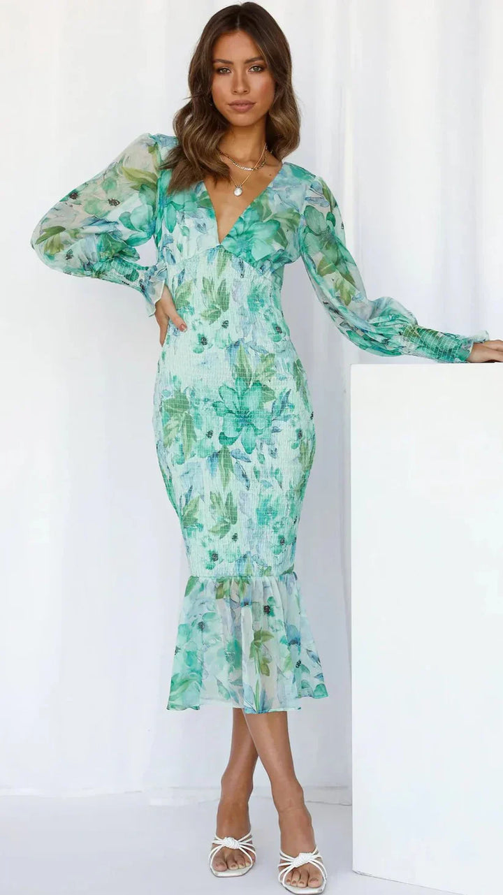 Miley – Robe Midi Imprimé Fleurs