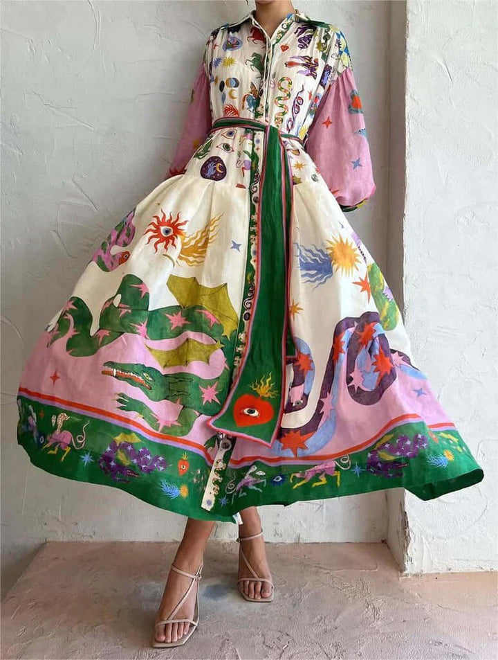 Dorthe – Robe Maxi Italienne Élégante