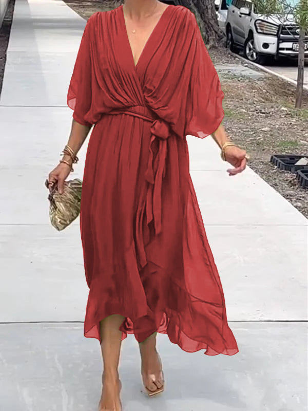 Thyra – Robe Midi Col V