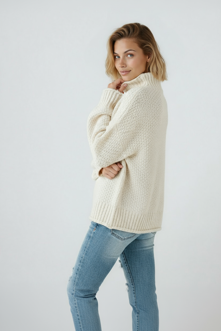Juliette – Pull Col Roulé Tricoté