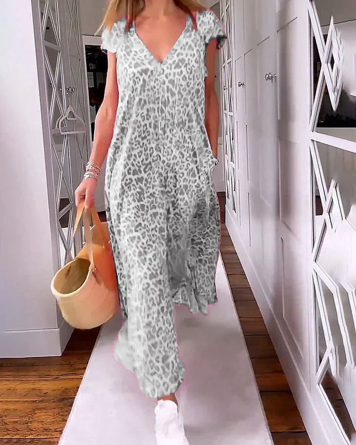 Rosma – Robe Maxi Imprimée Col V