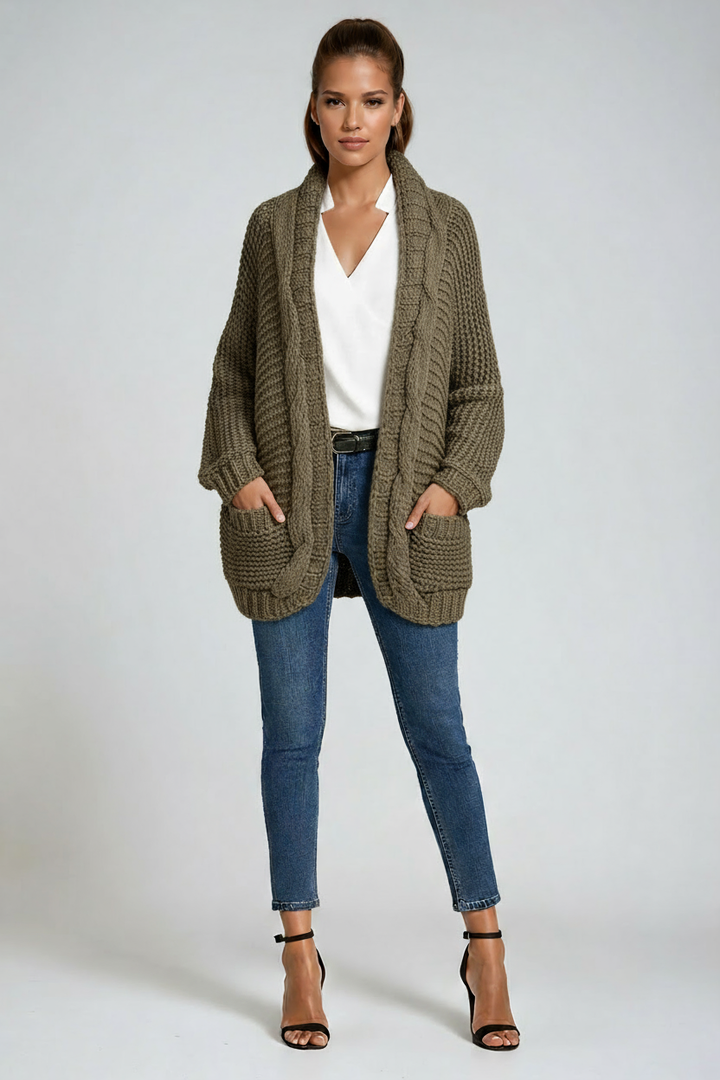 Amara – Cardigan Tricoté Manches Longues