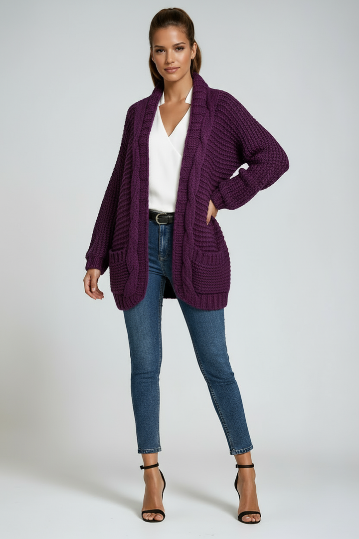 Amara – Cardigan Tricoté Manches Longues