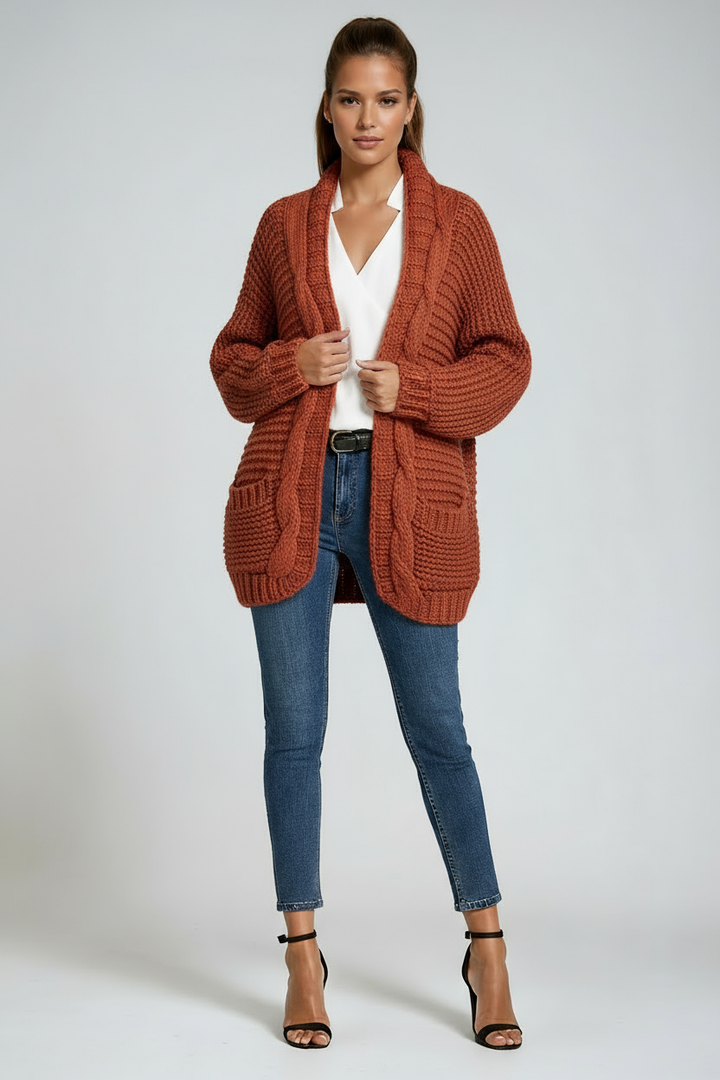 Amara – Cardigan Tricoté Manches Longues