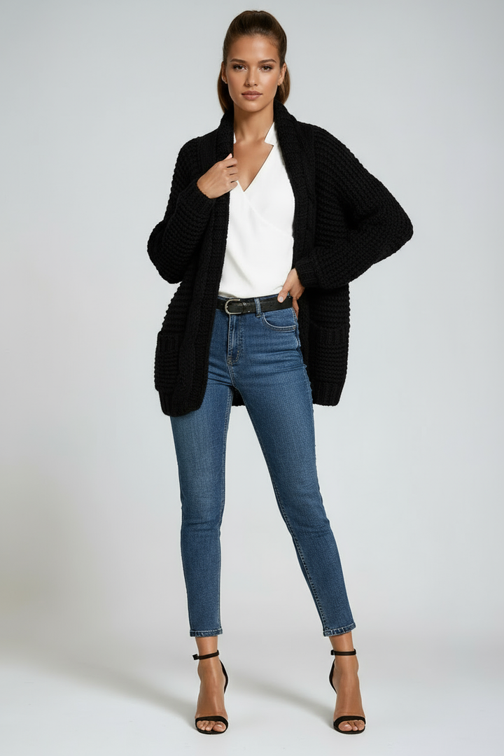 Amara – Cardigan Tricoté Manches Longues