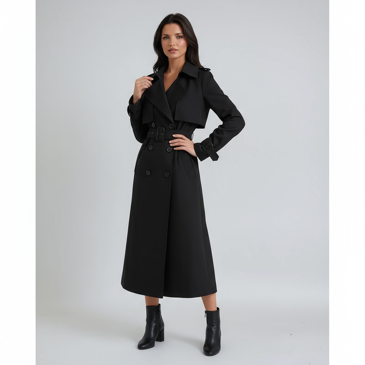 Amara – Trench Coat Long Ceinturé