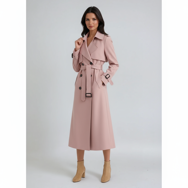 Amara – Trench Coat Long Ceinturé