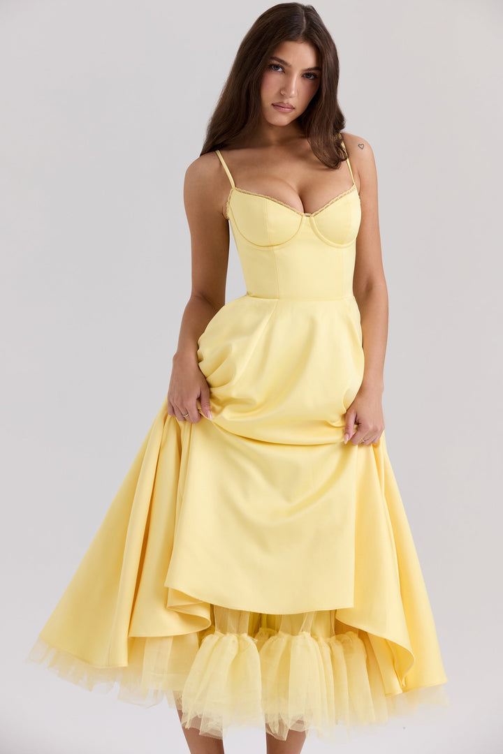 Luce – Robe Midi Satin & Tulle