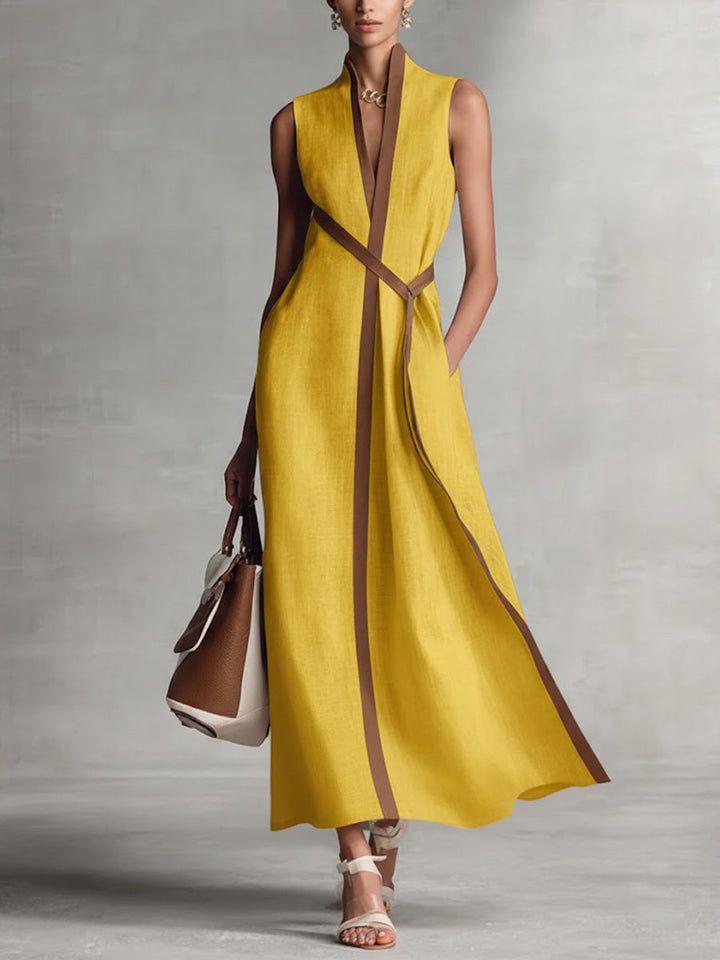 Harper – Robe Maxi Portefeuille Sans Manches