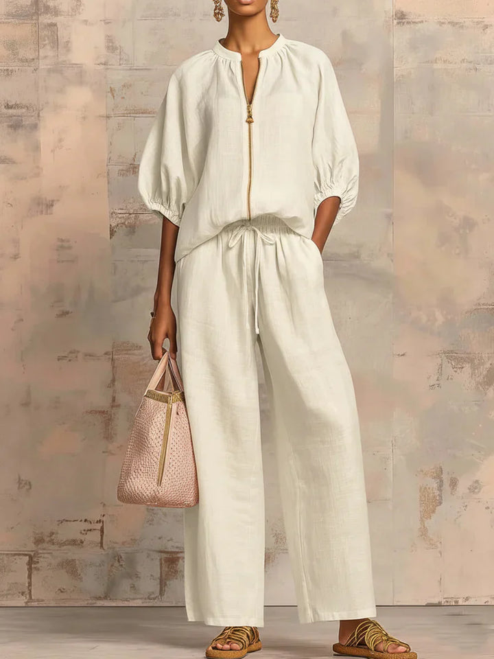 Alba – Ensemble Chemise Relaxed & Pantalon Large