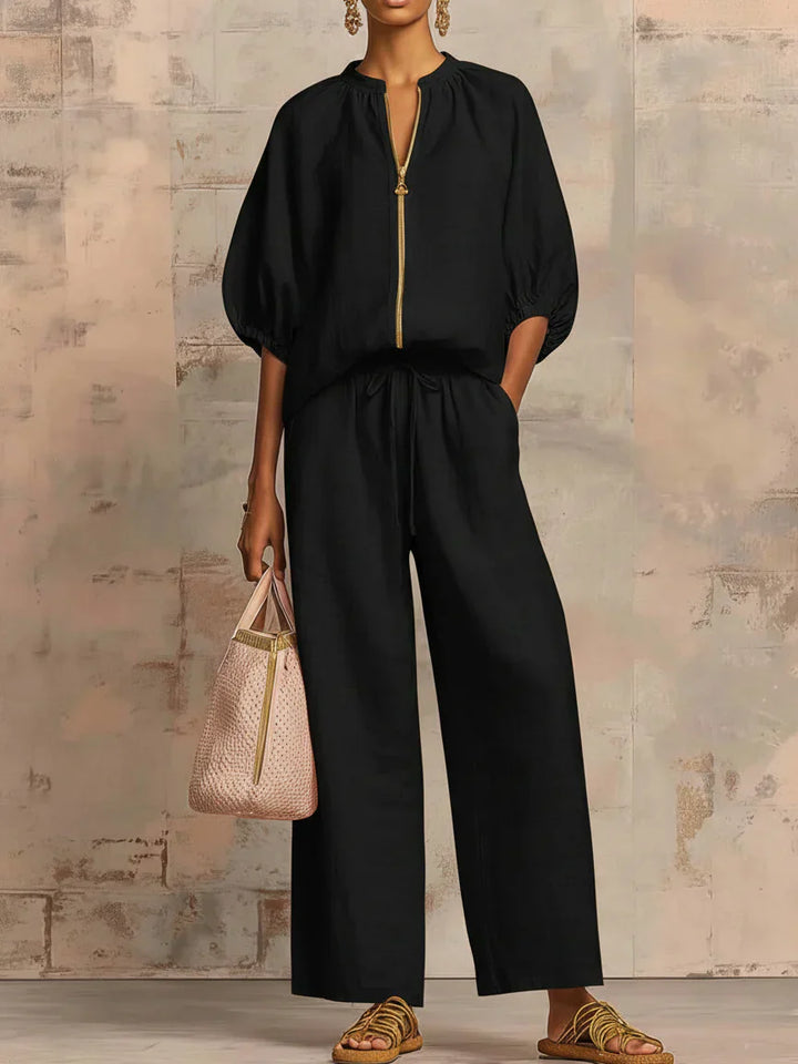 Alba – Ensemble Chemise Relaxed & Pantalon Large