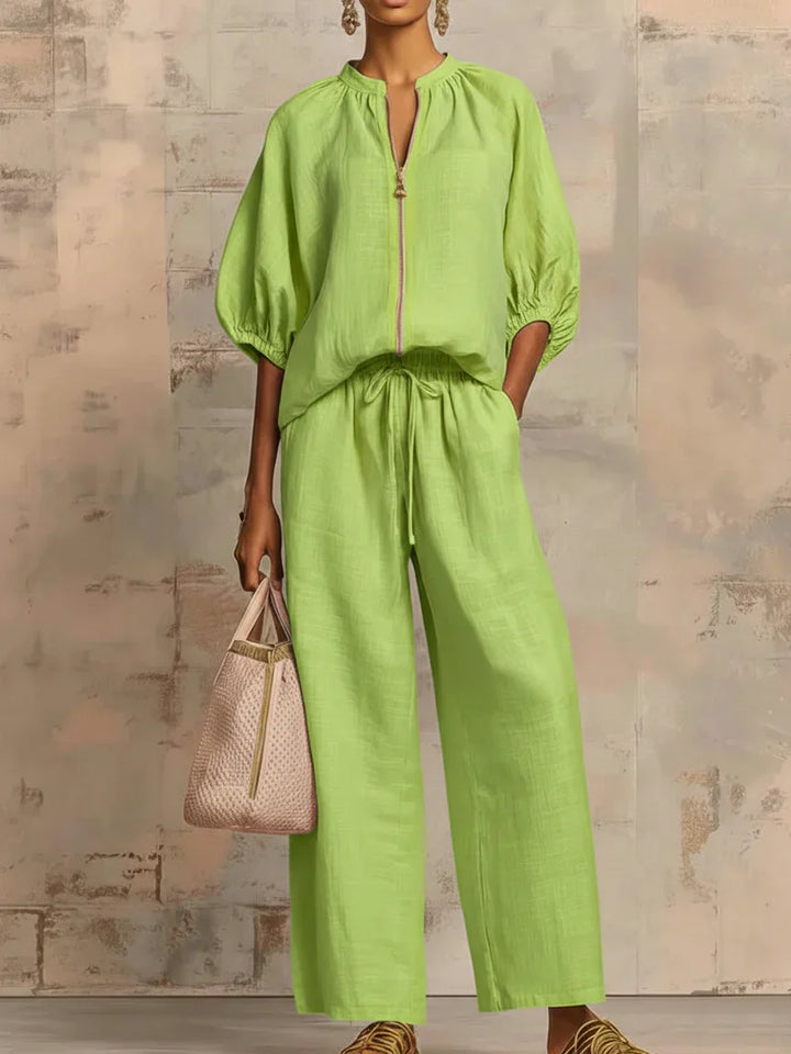 Alba – Ensemble Chemise Relaxed & Pantalon Large