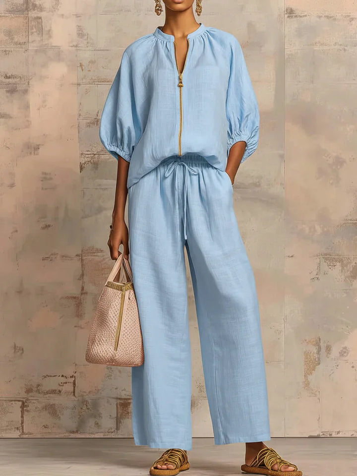 Alba – Ensemble Chemise Relaxed & Pantalon Large