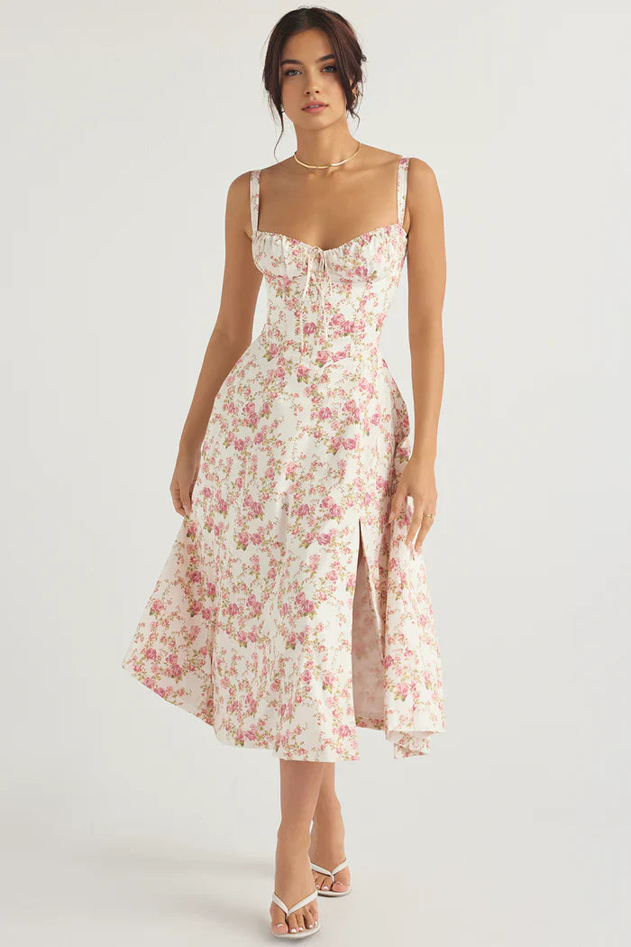 Aurora – Robe Midi Corset Lacée
