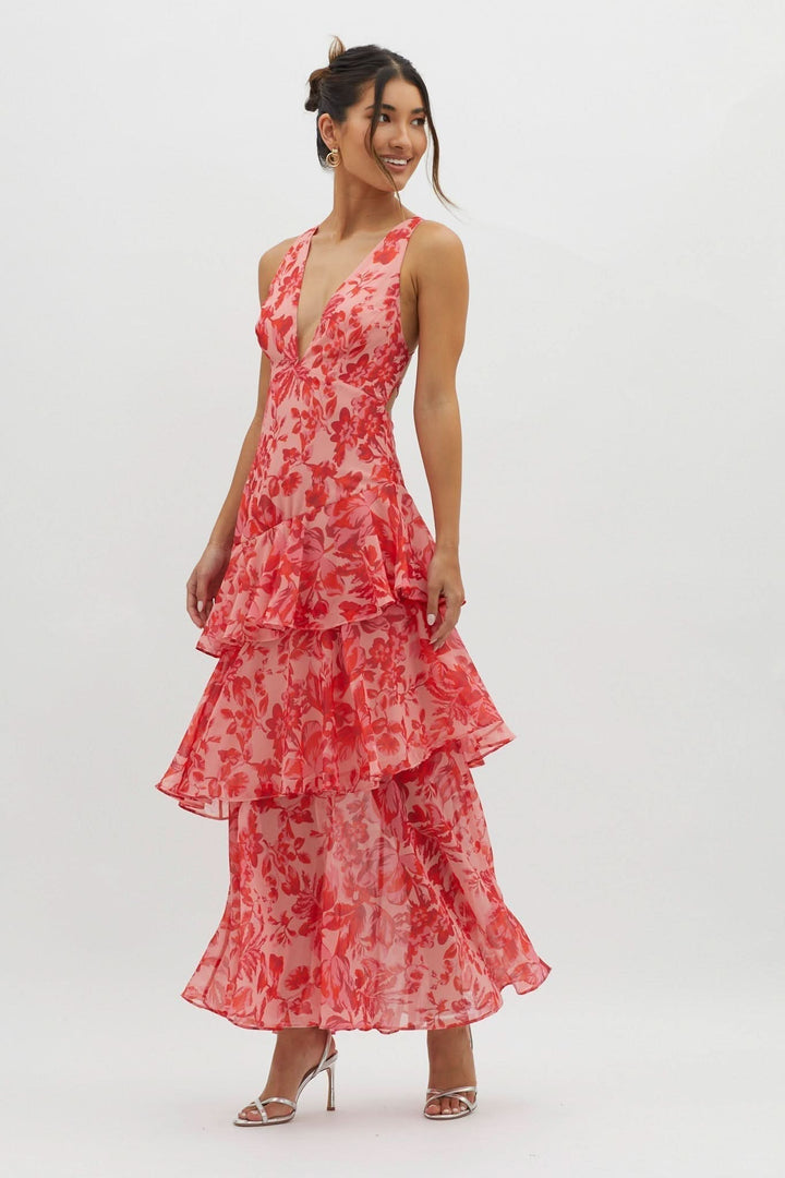 Eva – Robe Midi à Volants