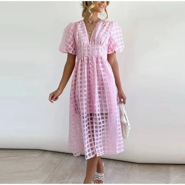 Julia – Robe Midi Estivale Élégante