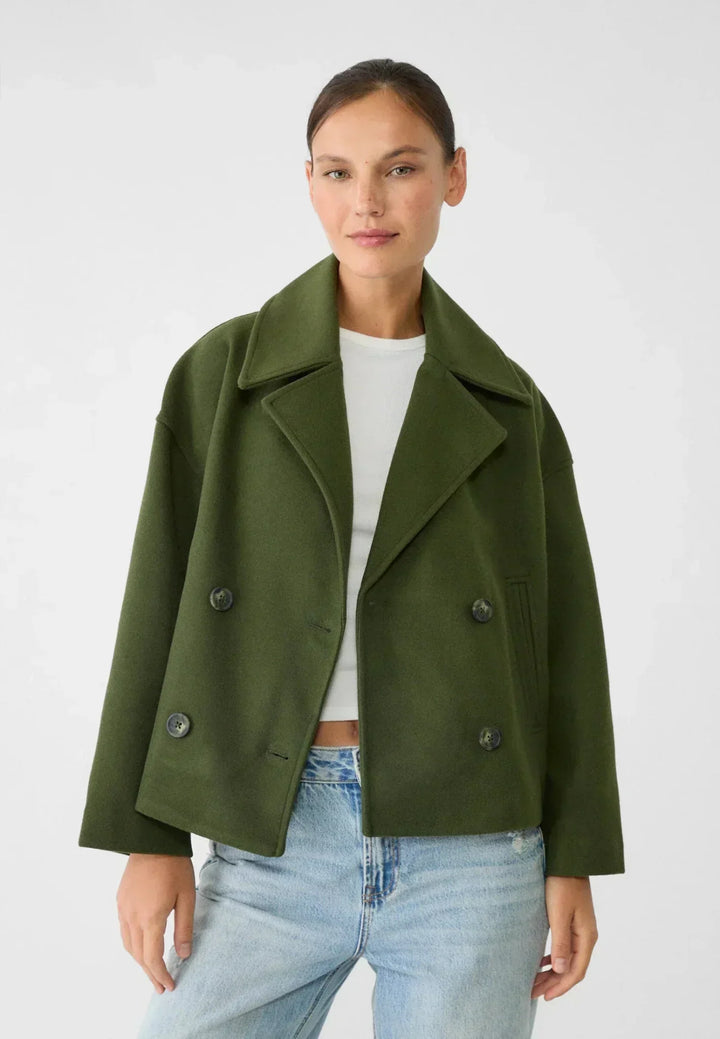 Liora – Manteau Court Croisé