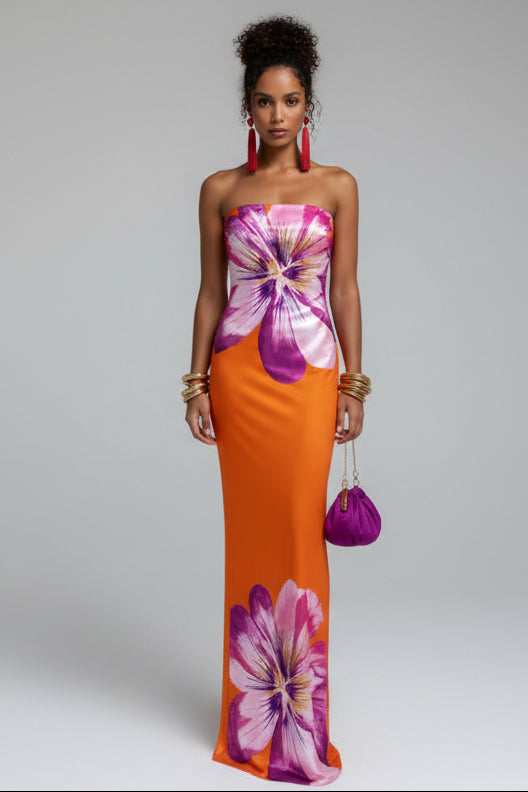 Luzzio – Robe Orange Bustier