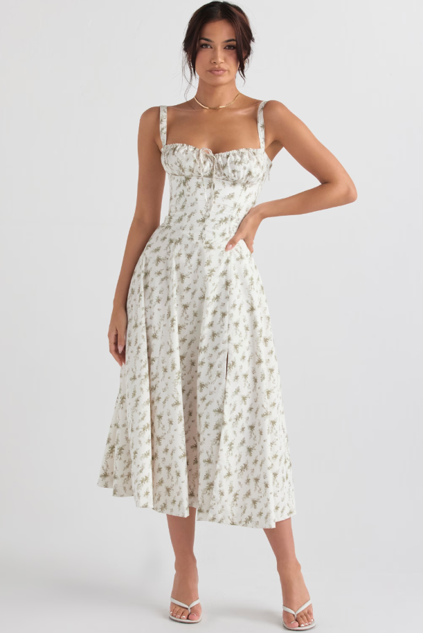 Aurora – Robe Midi Corset Lacée